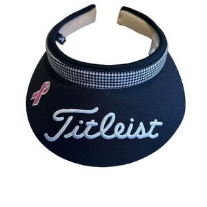 Titleist Pink Ribbon Breast Cancer Awareness Golf Visor Hat Black